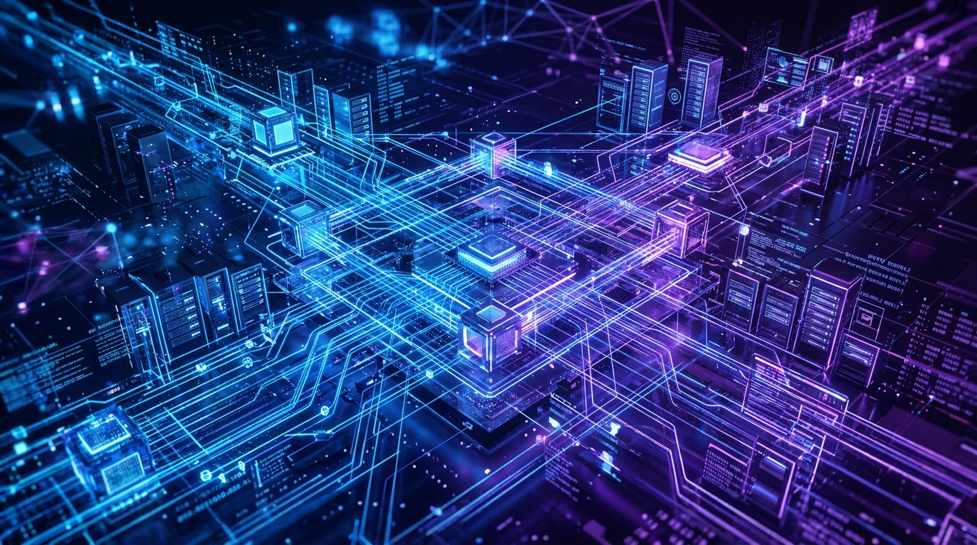 Servidores de nuvem em datacenter